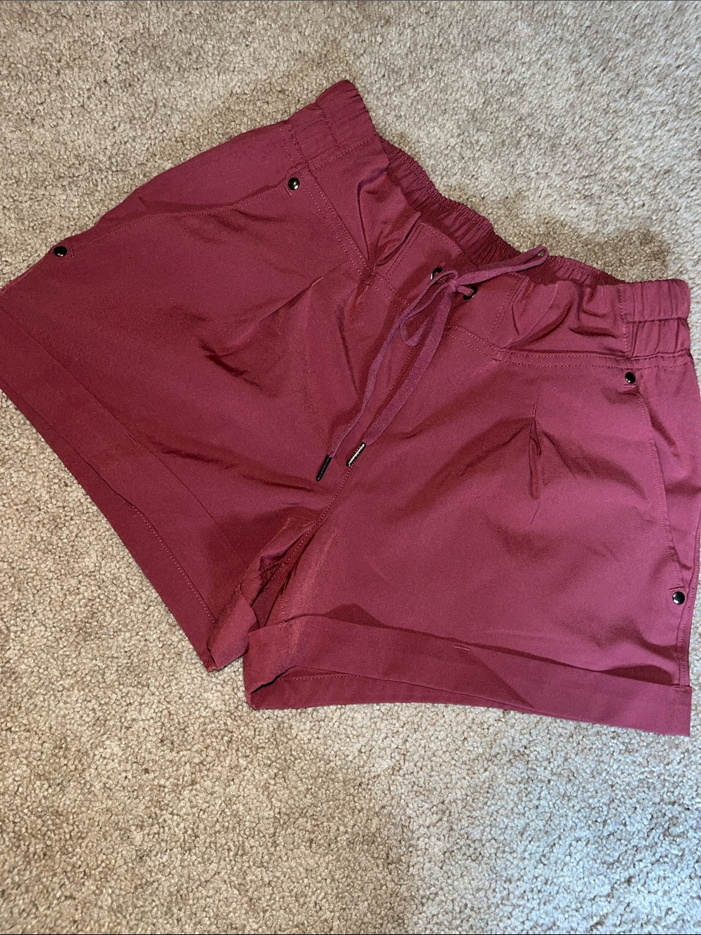 Mondetta Women's Drawstring Shorts in Maroon